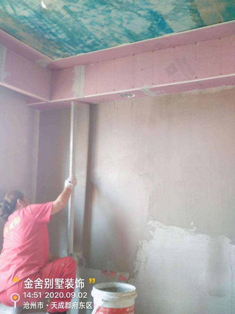 滄州天成郡府138平米裝修工地木工階段