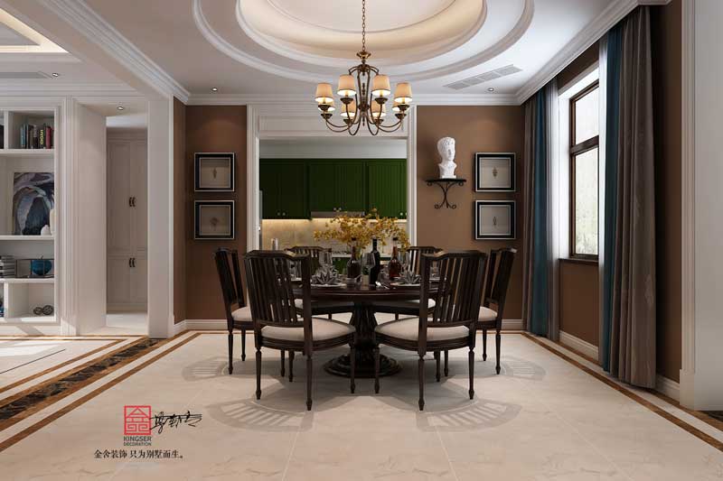 西山林語(yǔ)300平米歐式風(fēng)格裝修效果圖