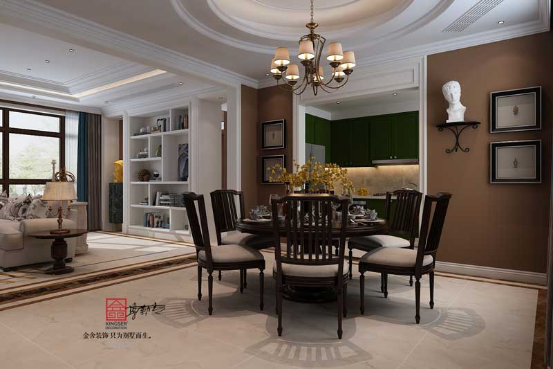 西山林語(yǔ)300平米歐式風(fēng)格裝修效果圖