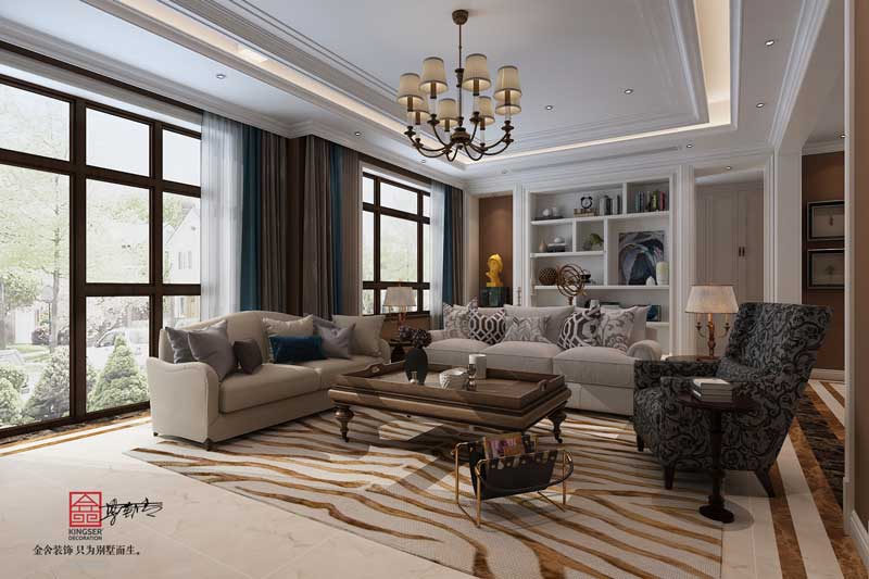 西山林語(yǔ)300平米歐式風(fēng)格裝修效果圖