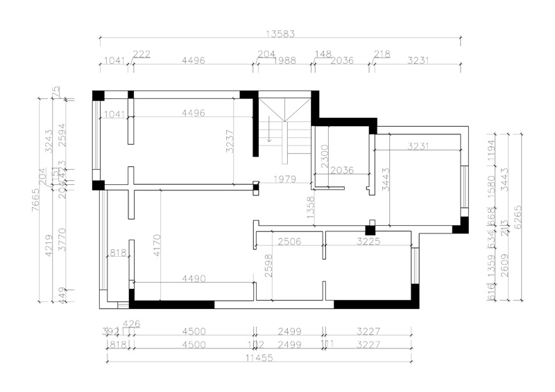 西山林語二期260平下疊戶型裝修設(shè)計