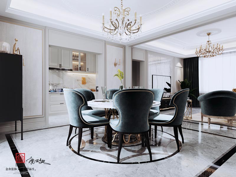 西山林語二期336㎡輕奢風(fēng)格效果圖