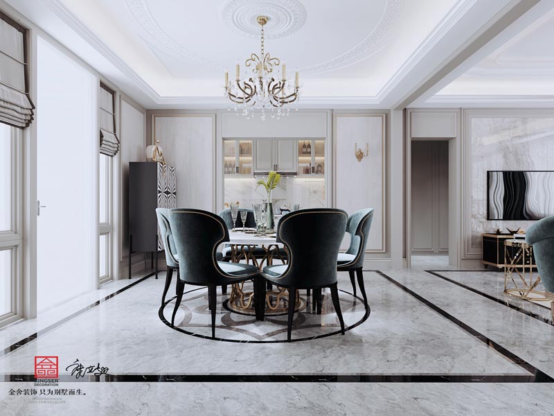 西山林語二期336㎡輕奢風(fēng)格效果圖