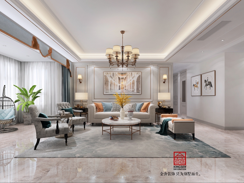 榮盛和府194㎡美式風(fēng)格研發(fā)設(shè)計效果圖