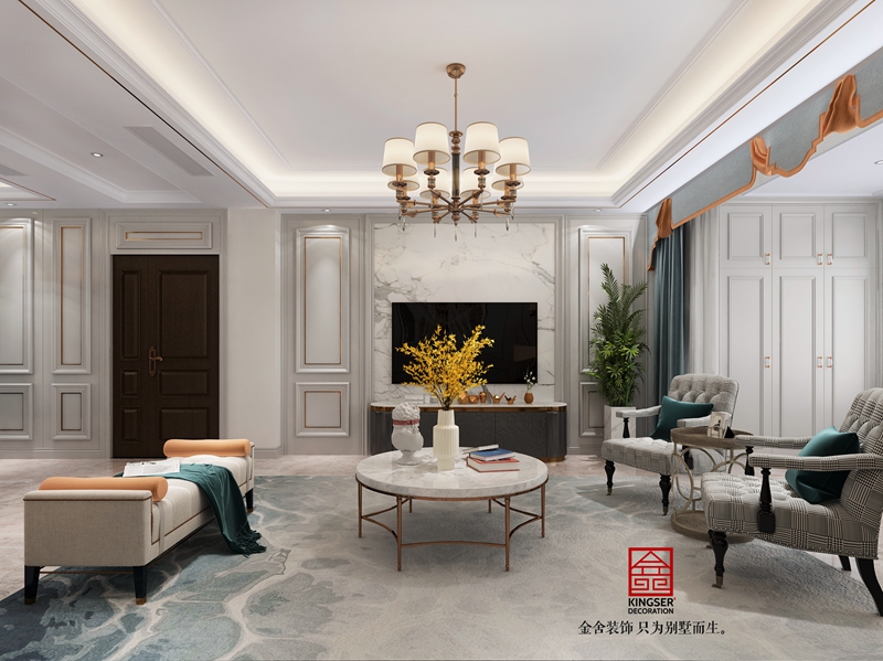 榮盛和府194㎡美式風(fēng)格研發(fā)設(shè)計效果圖