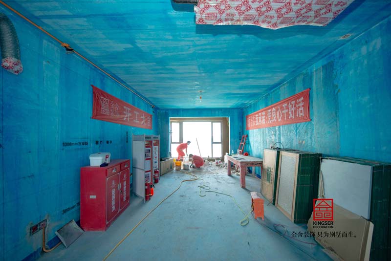 融創(chuàng)中心裝修工地瓦工階段實拍