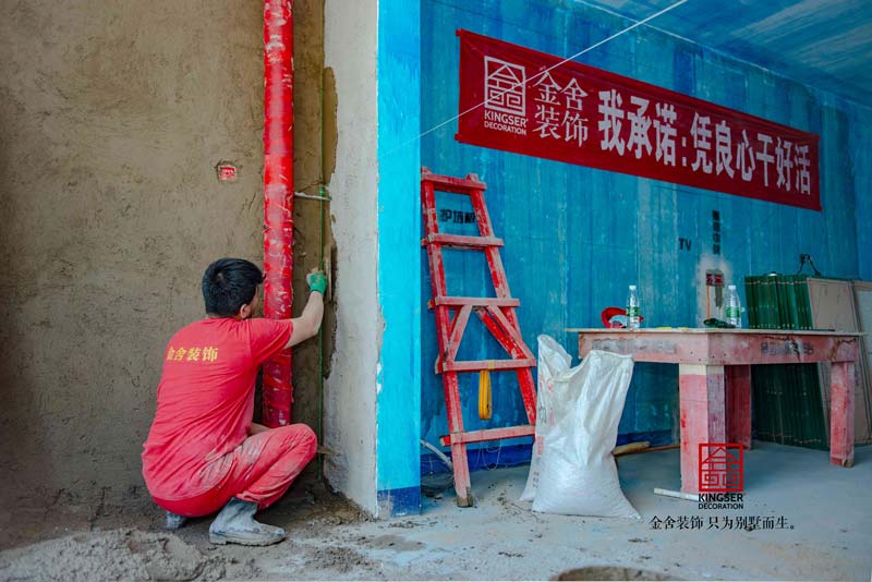 融創(chuàng)中心裝修工地瓦工階段實拍