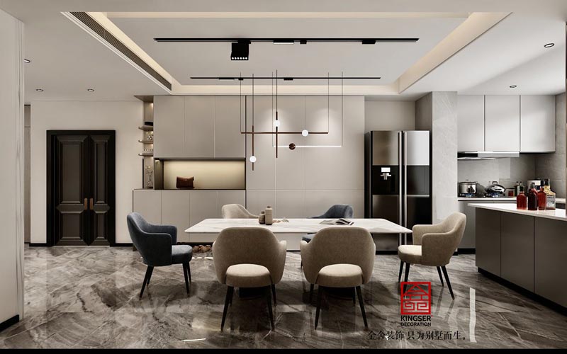 融創(chuàng)中心180平現(xiàn)代輕奢風(fēng)格裝修效果圖