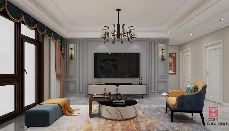 悅傾城140平美式風(fēng)格裝修設(shè)計