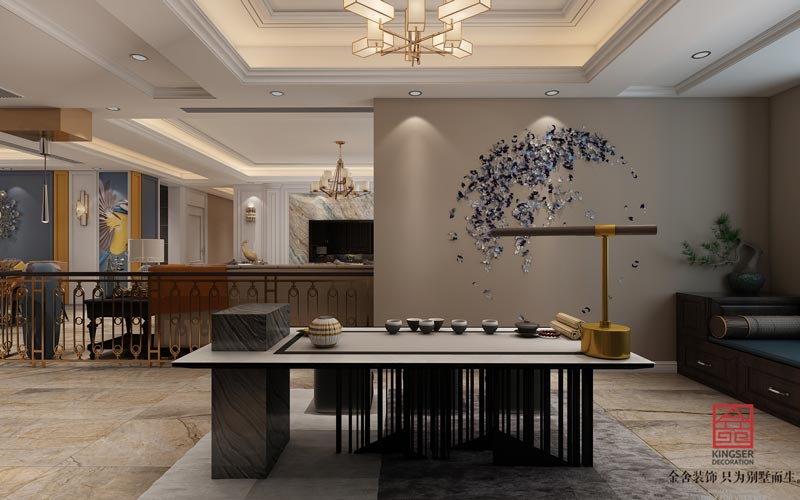 深州國賓壹號(hào)200平傳統(tǒng)美式風(fēng)格裝修效果圖