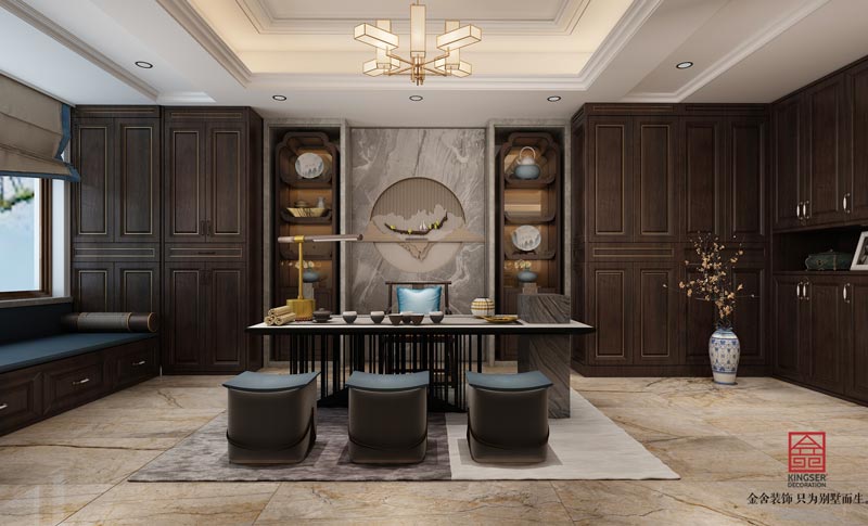 深州國賓壹號(hào)200平傳統(tǒng)美式風(fēng)格裝修效果圖