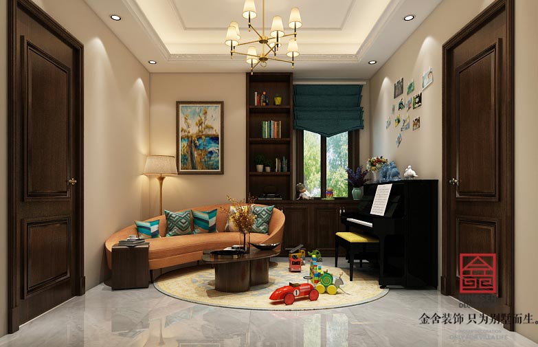 碧桂園別墅裝修260平米美式風(fēng)格設(shè)計(jì)效果圖