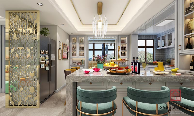 健康城160平米美式輕奢裝修設(shè)計(jì)效果圖