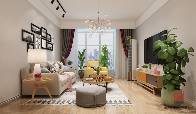 翰玉門庭90平簡(jiǎn)約風(fēng)格裝修效果圖