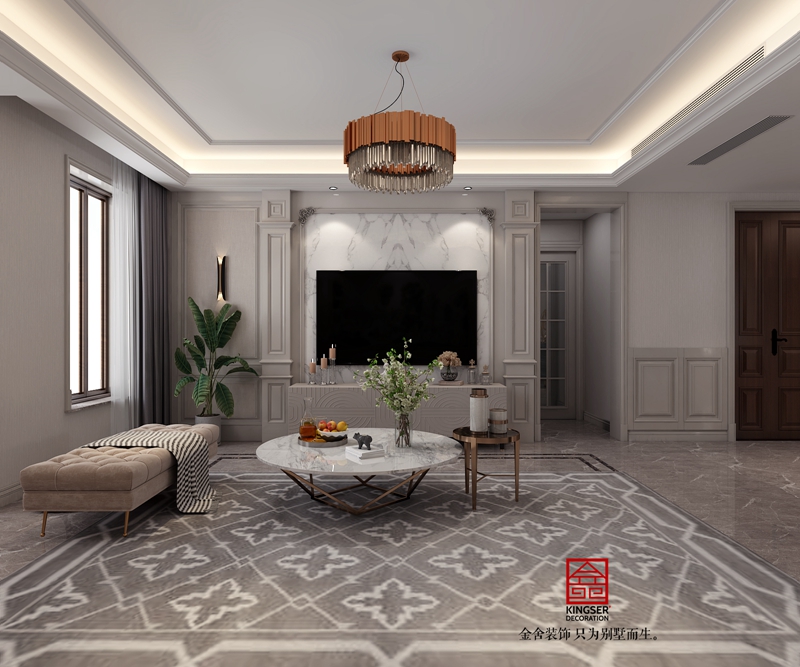 榮盛御府184平米歐式風格研發(fā)效果圖