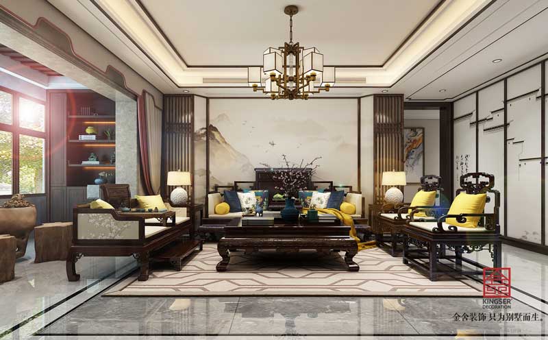 榮盛華府185平中式風(fēng)格裝修設(shè)計效果圖