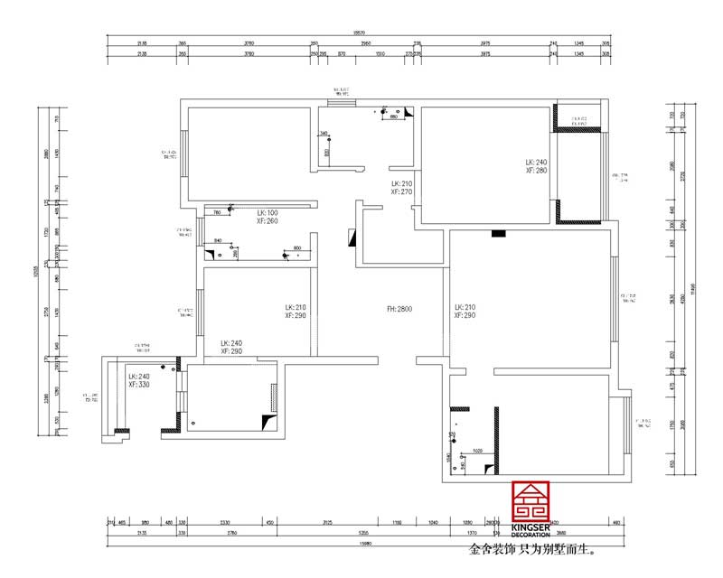 朝陽首府御園160平米三室兩廳戶型解析