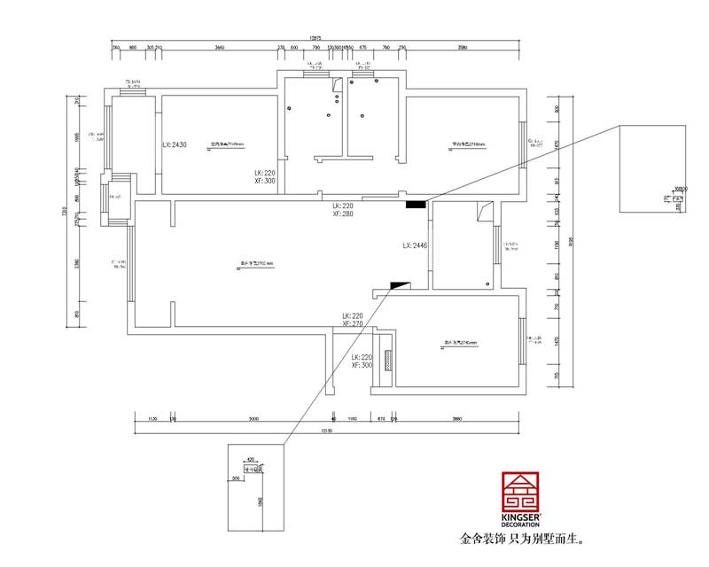 假日麗城135平米三室兩廳戶型解析