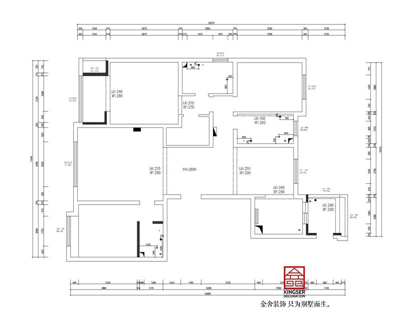 朝陽首府御園裝修三室兩廳戶型設(shè)計(jì)方案