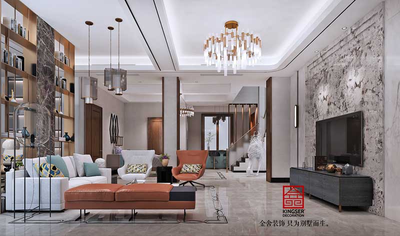 大者三期別墅裝修290平輕奢風(fēng)格設(shè)計(jì)方案