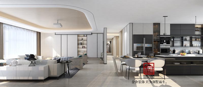 匯君城裝修設(shè)計360平米輕奢風格效果圖