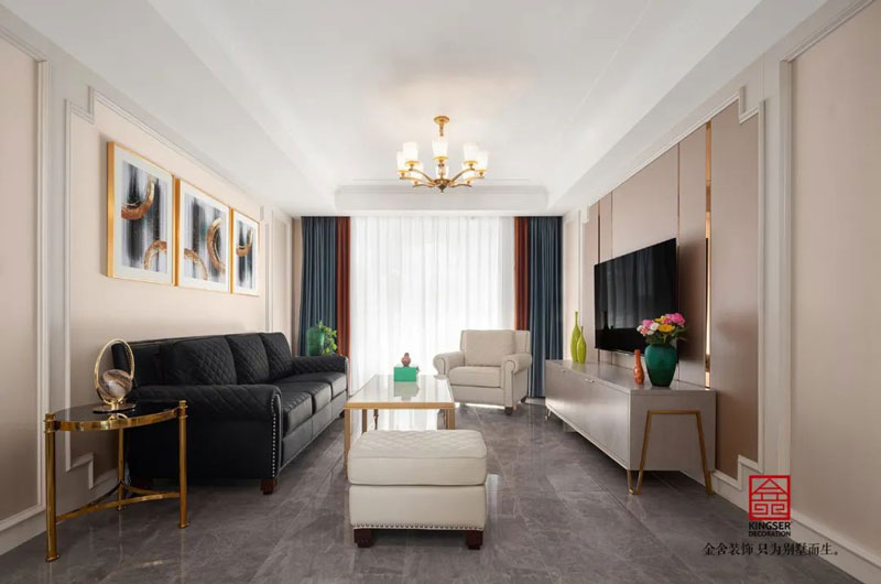 維多利亞三期120㎡美式風(fēng)格裝修實(shí)景圖