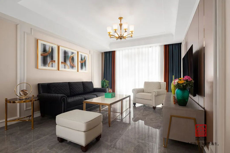 維多利亞三期120㎡美式風(fēng)格裝修實(shí)景圖