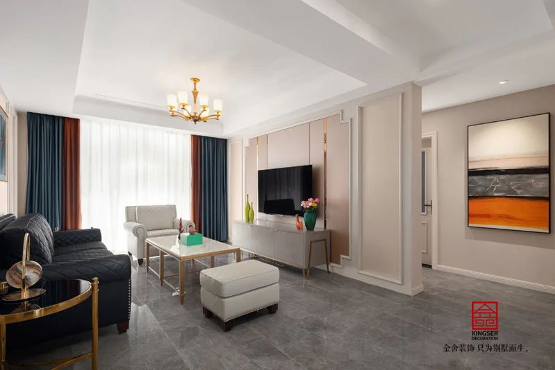 維多利亞三期120㎡美式風(fēng)格裝修實(shí)景圖