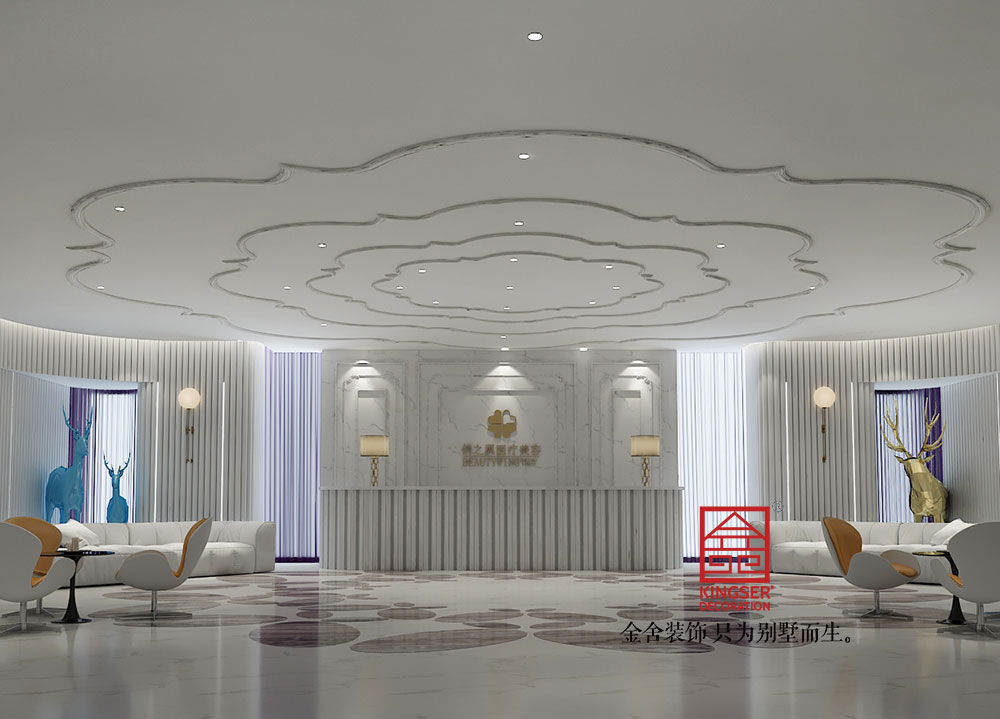 石家莊工裝設(shè)計俏之翼美容院裝修效果圖