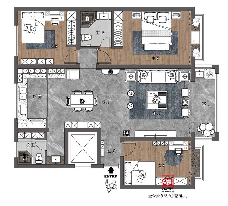 ?東城國(guó)際160平米平面布置圖