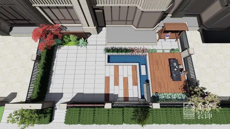 榮盛華府260㎡底躍裝修極簡風(fēng)格效果圖