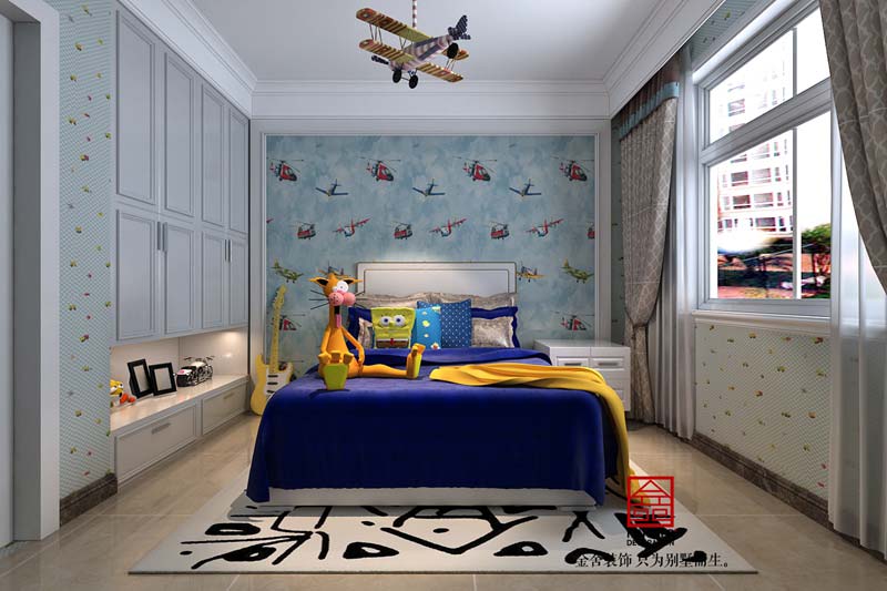 國賓壹號108平米清新美式裝修設計