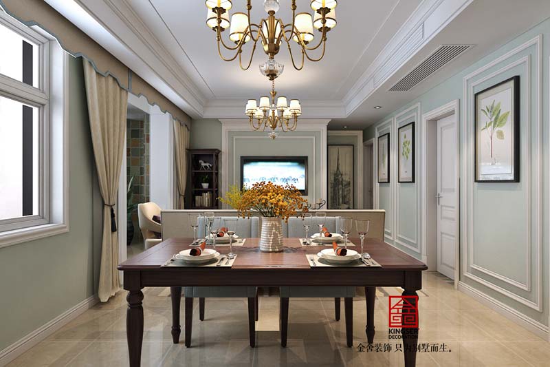 國賓壹號108平米清新美式裝修設計