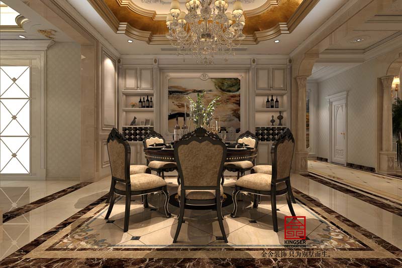 御龍灣裝修設計200平米歐式風格效果圖