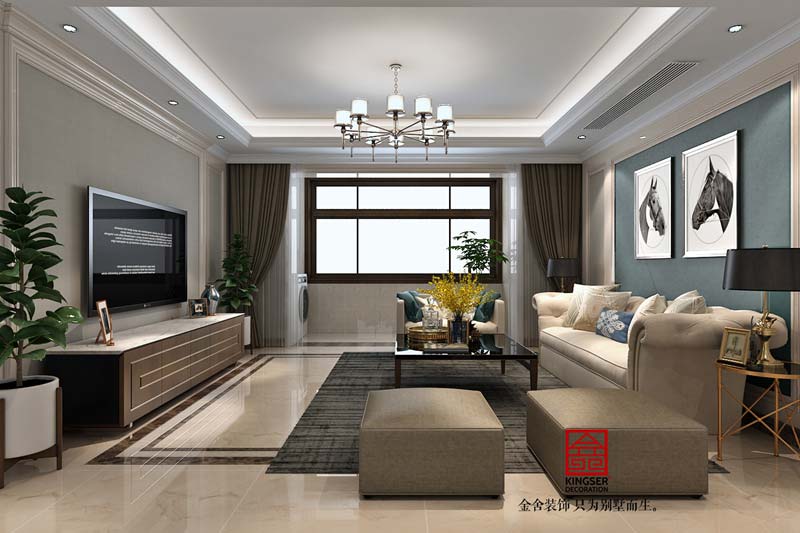 國賓壹號139平裝修美式風(fēng)格效果圖