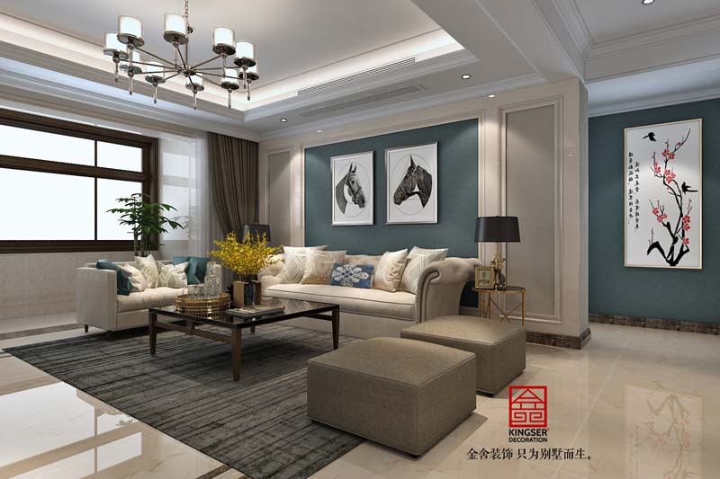 國賓壹號139平裝修美式風(fēng)格效果圖