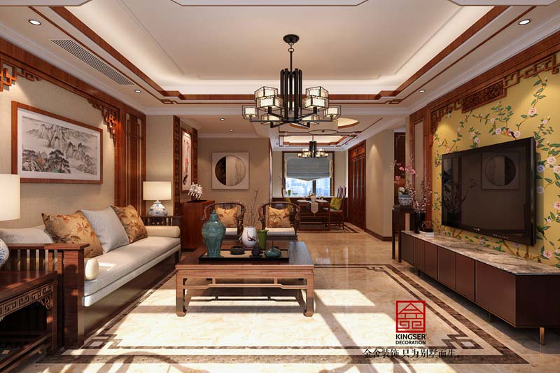 國賓壹號(hào)139平裝修-中式風(fēng)格效果圖