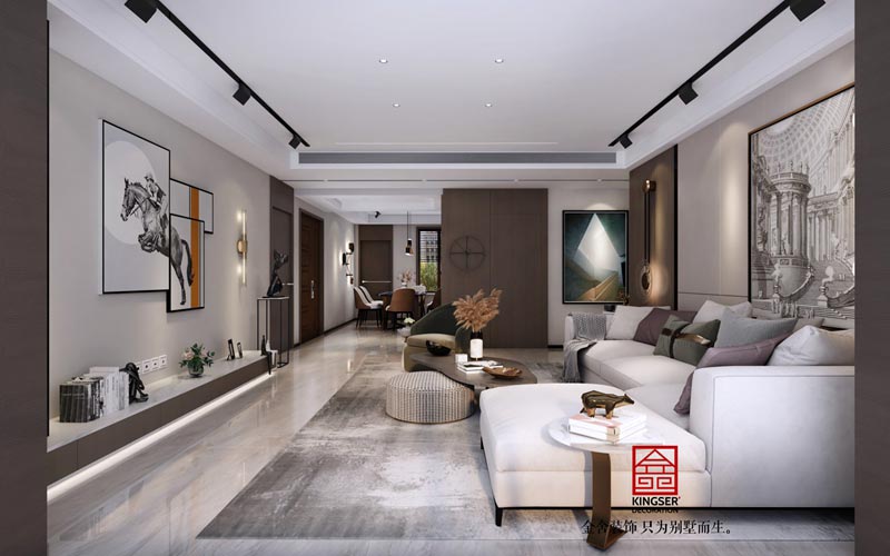 榮盛華府輕奢風格裝修效果圖