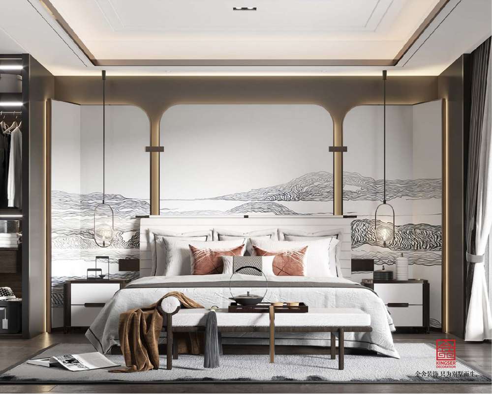 中央云著347平中式風格裝修-臥室