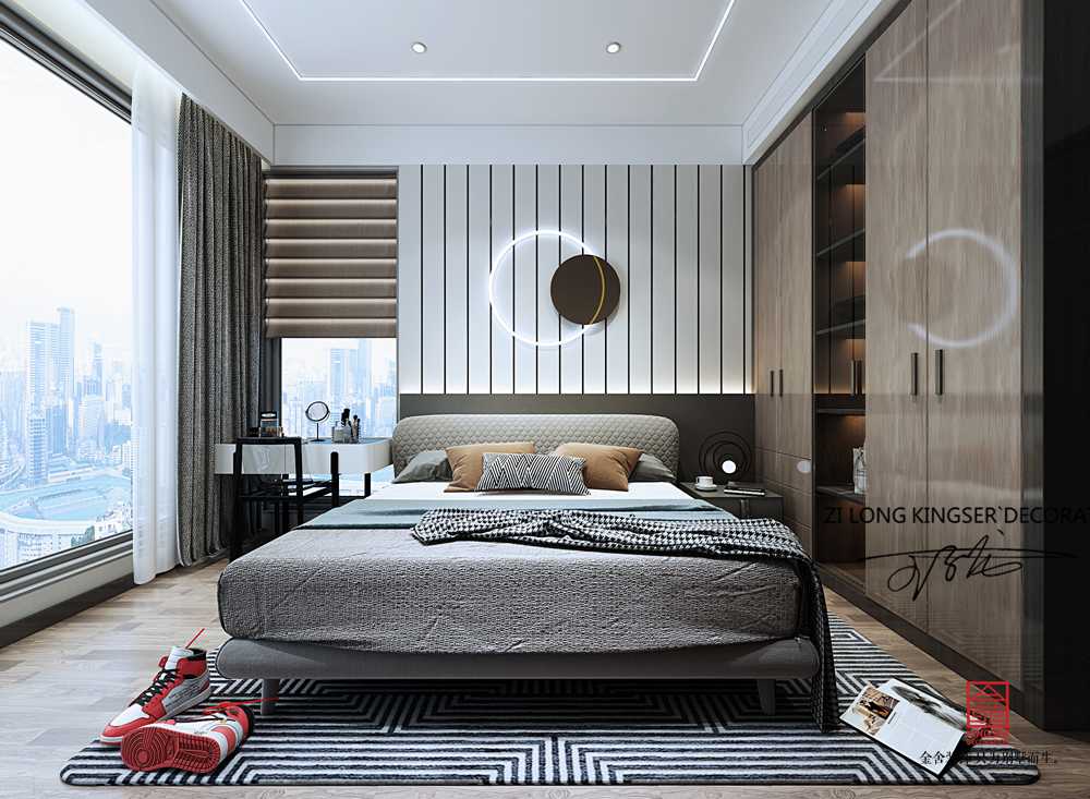 漢王府230平米現(xiàn)代簡約裝修-臥室