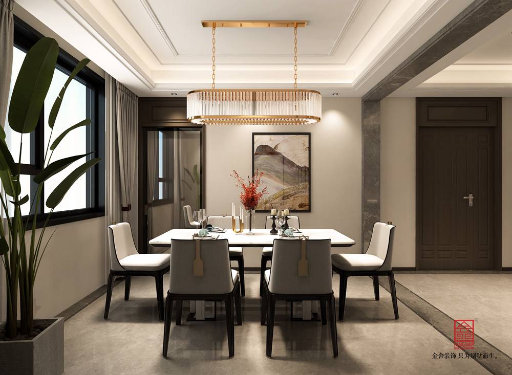 國(guó)赫天著155平米裝修-中式風(fēng)格-餐廳