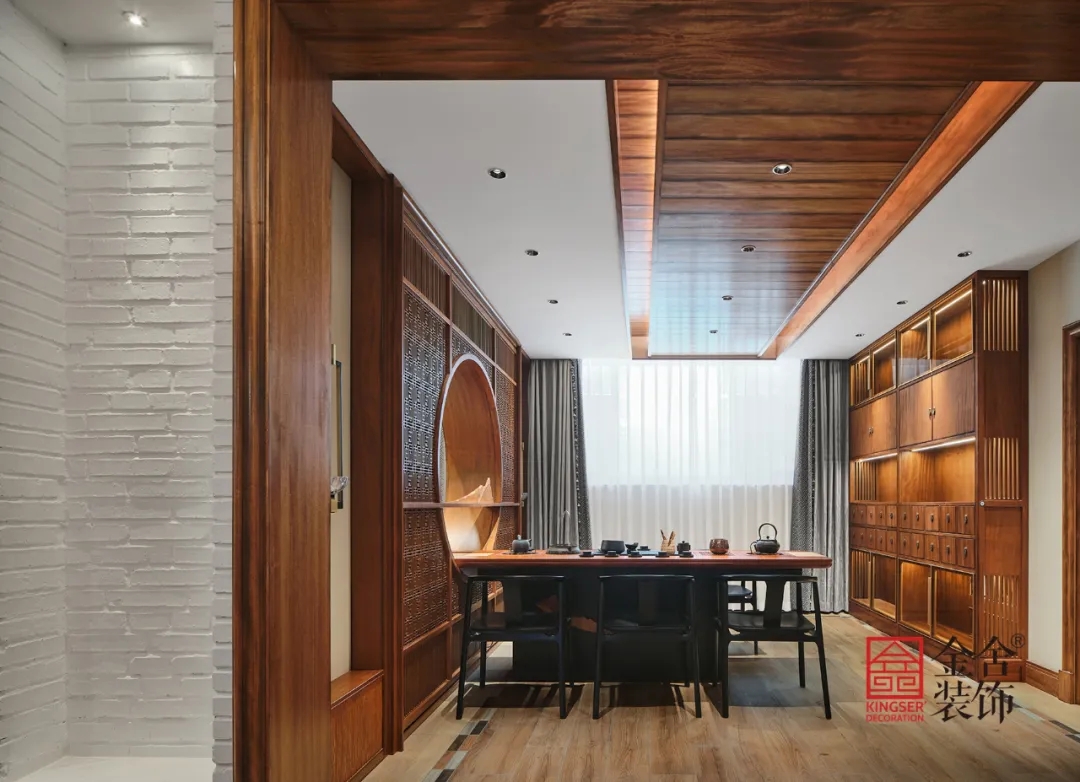 蓮花庭院600平米別墅中式風格裝修-餐廳