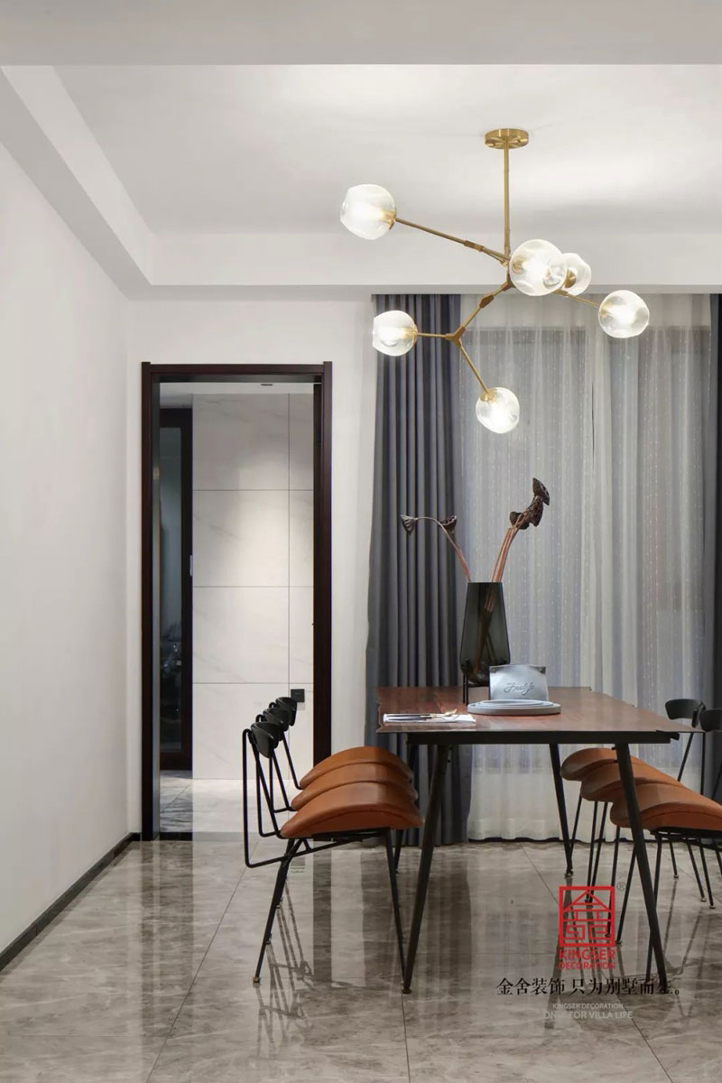 天山九峯裝修北歐風格餐廳實景圖