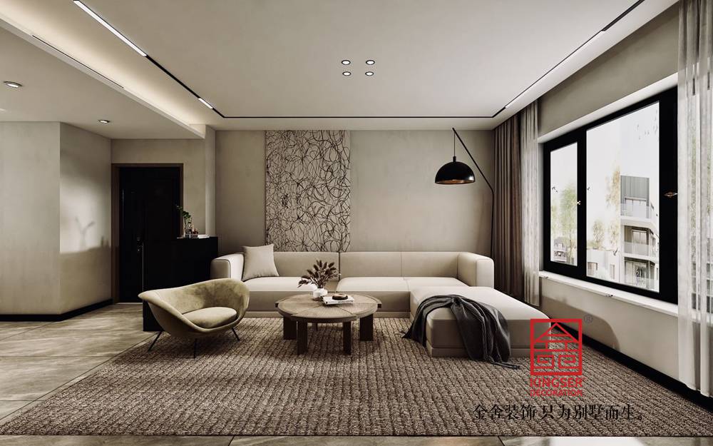 國(guó)赫天著130平米現(xiàn)代簡(jiǎn)約裝修-客廳