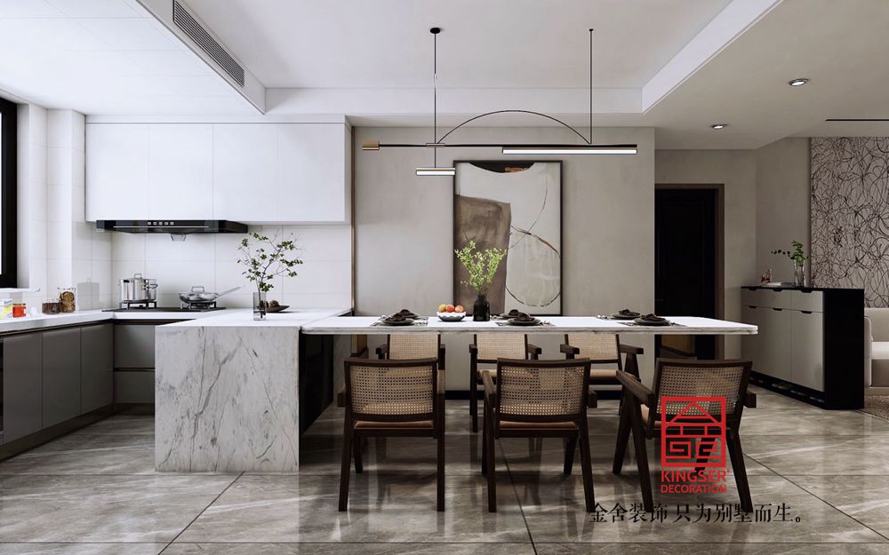 國(guó)赫天著130平米現(xiàn)代簡(jiǎn)約裝修-餐廳