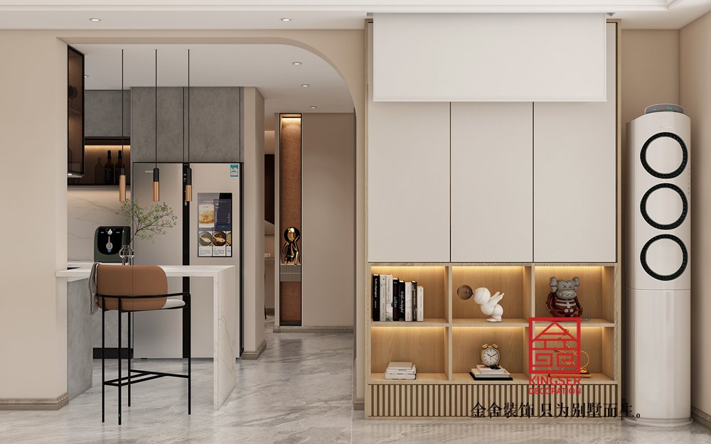 天山熙湖二期91平米-現(xiàn)代極簡(jiǎn)風(fēng)格-客餐廳