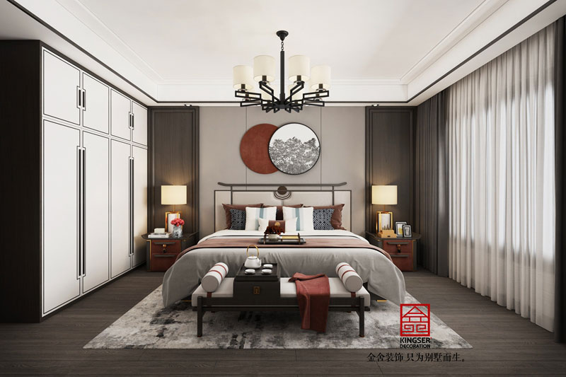 東城國(guó)際140平新中式風(fēng)格裝修效果圖