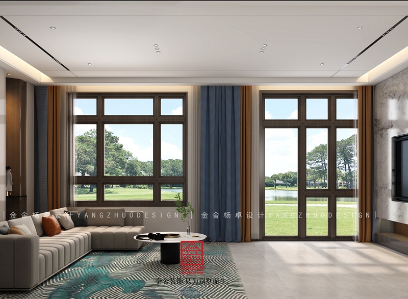 西山林語322平米現(xiàn)代簡約風(fēng)格裝修-客廳