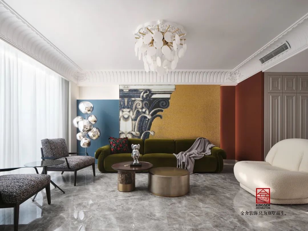 原河名墅500平米法式風(fēng)格裝修-會(huì)客廳