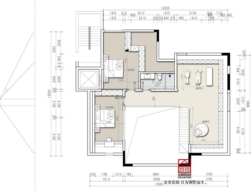 西山林語二期洋房二層平面布置圖
